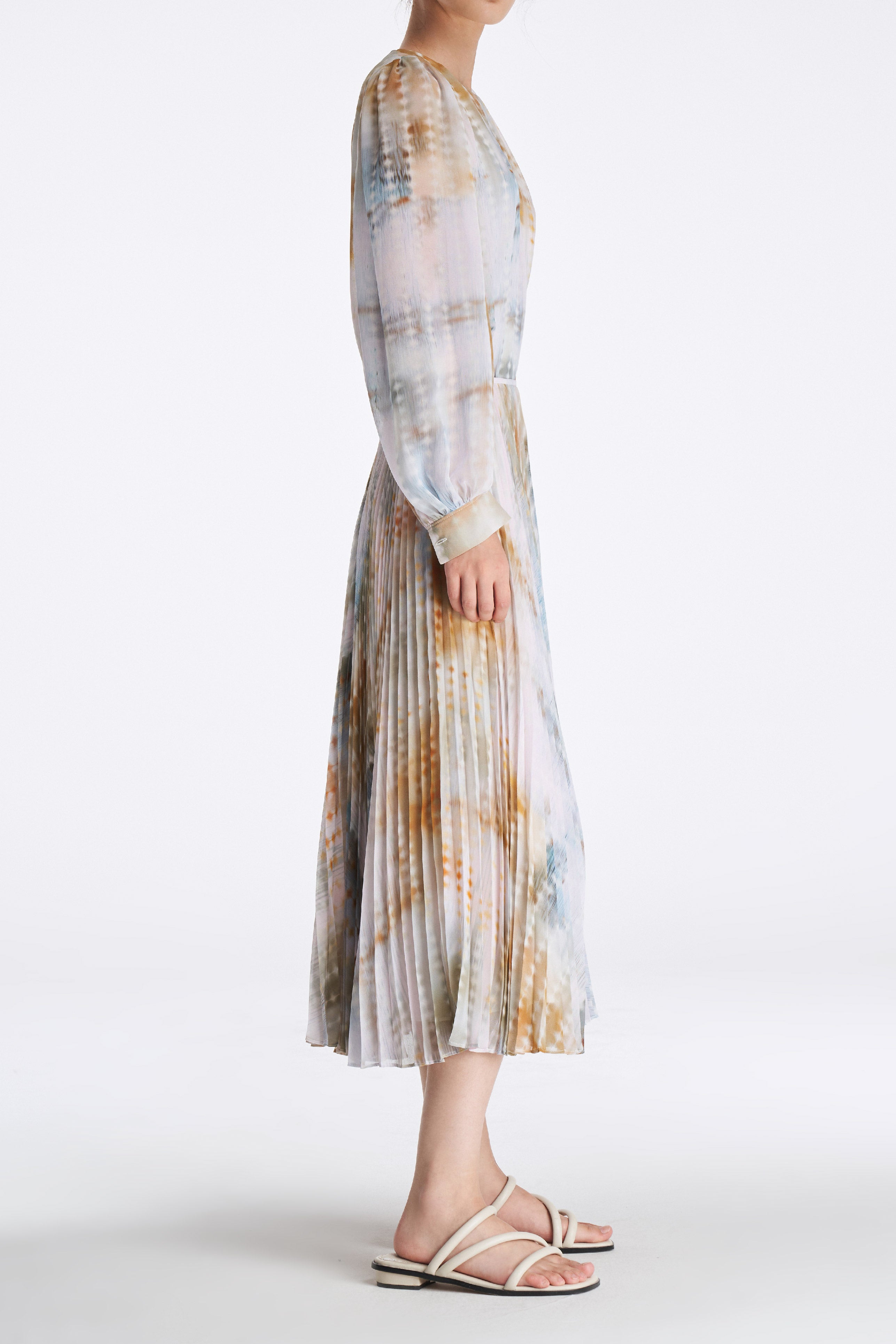 Laurèl Luminous Gradient Print Pleated Skirt