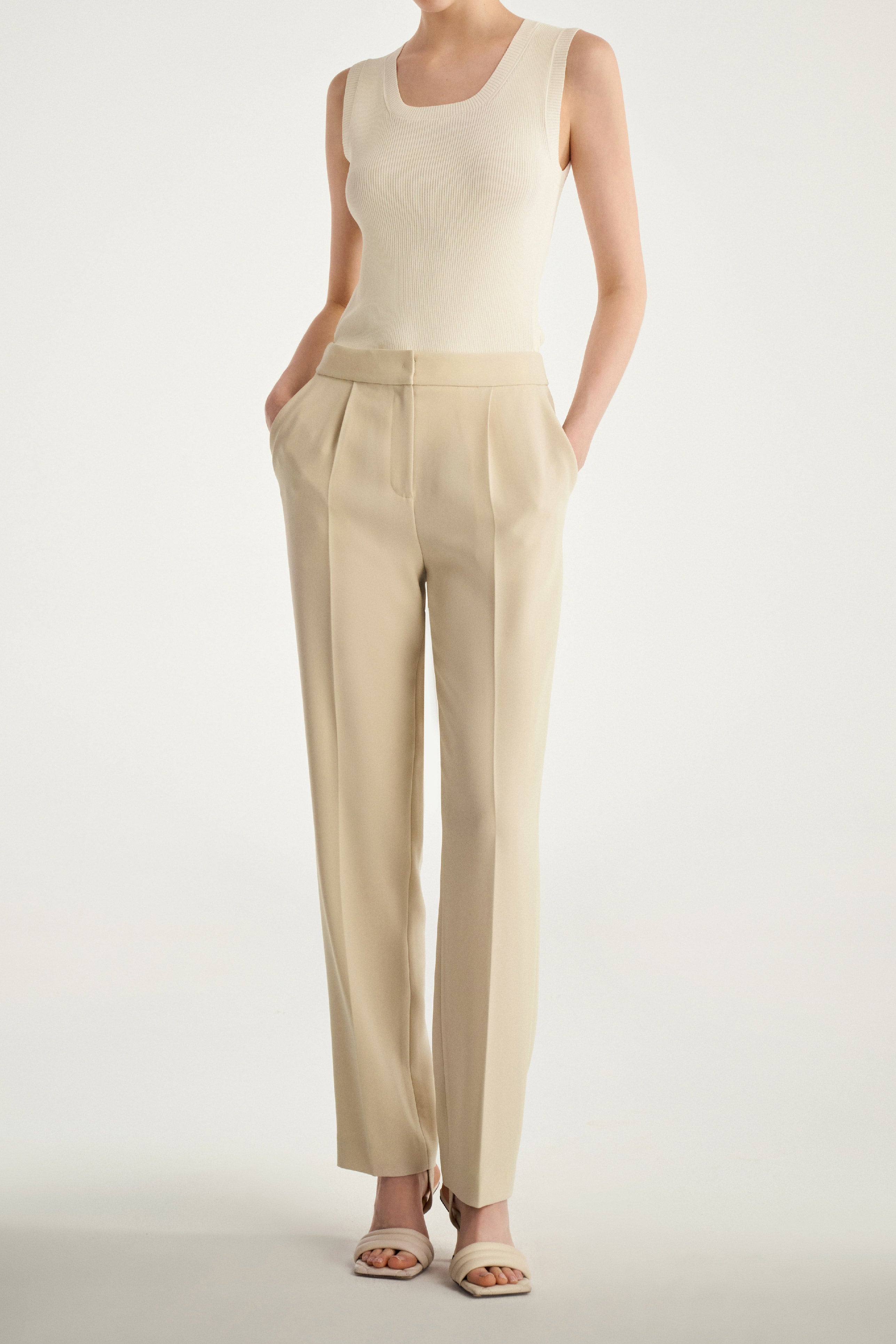 Laurèl Triacetate Cropped Tapered Pants