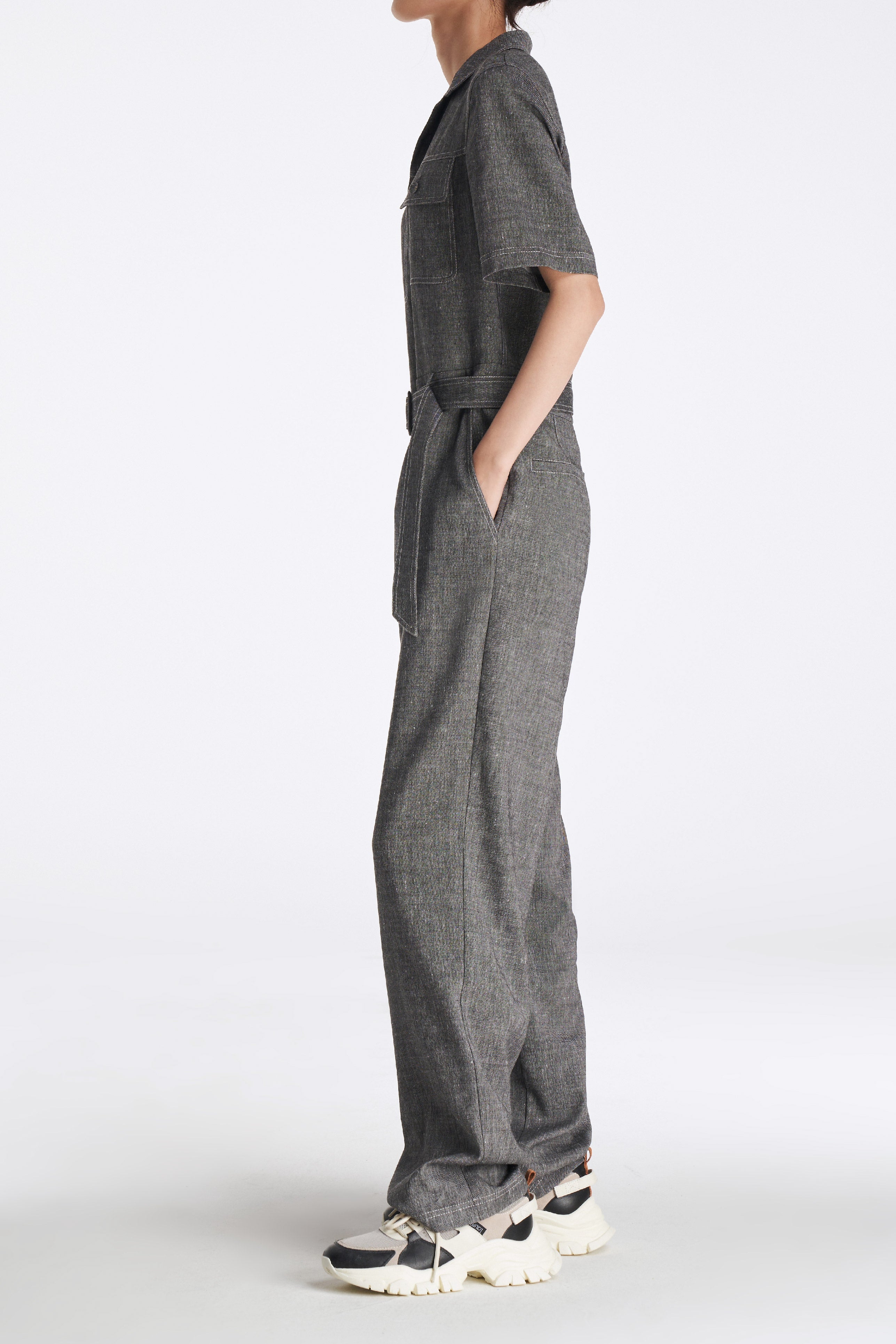 Laurèl Linen-Wool Jumpsuit