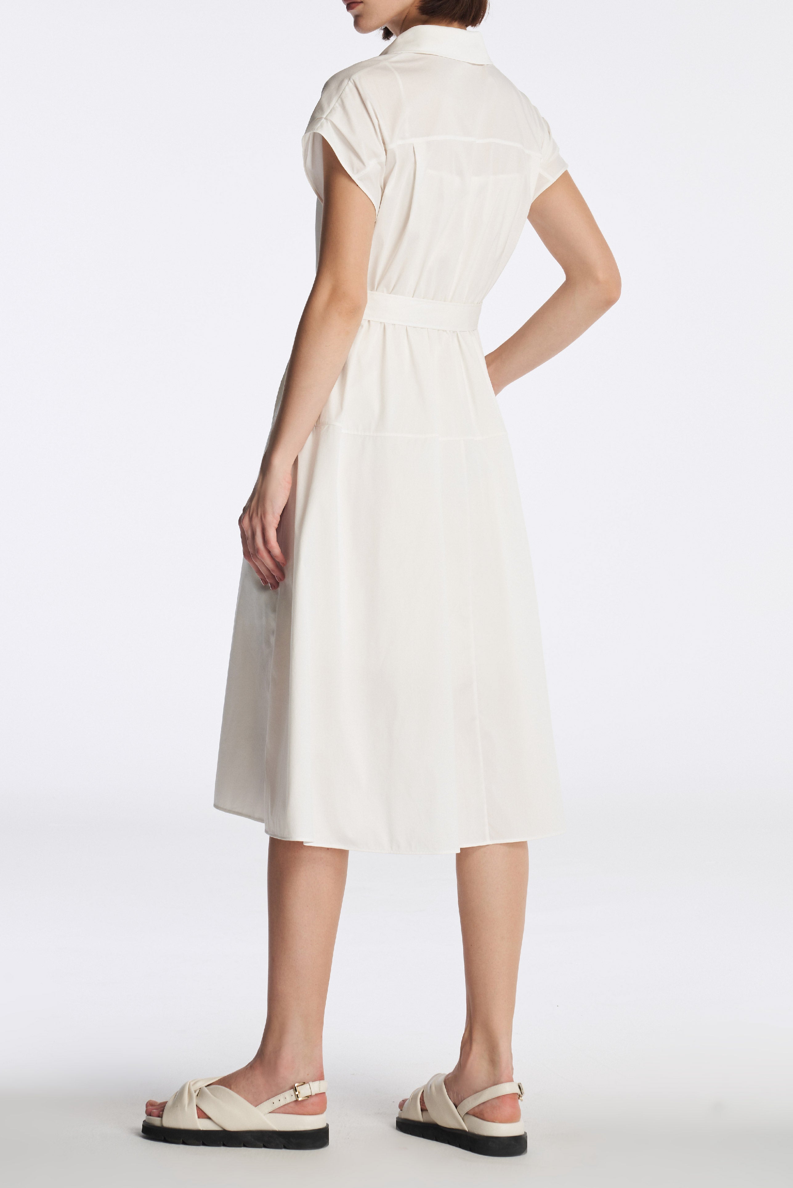 Laurèl Cap Sleeve Shirt Dress