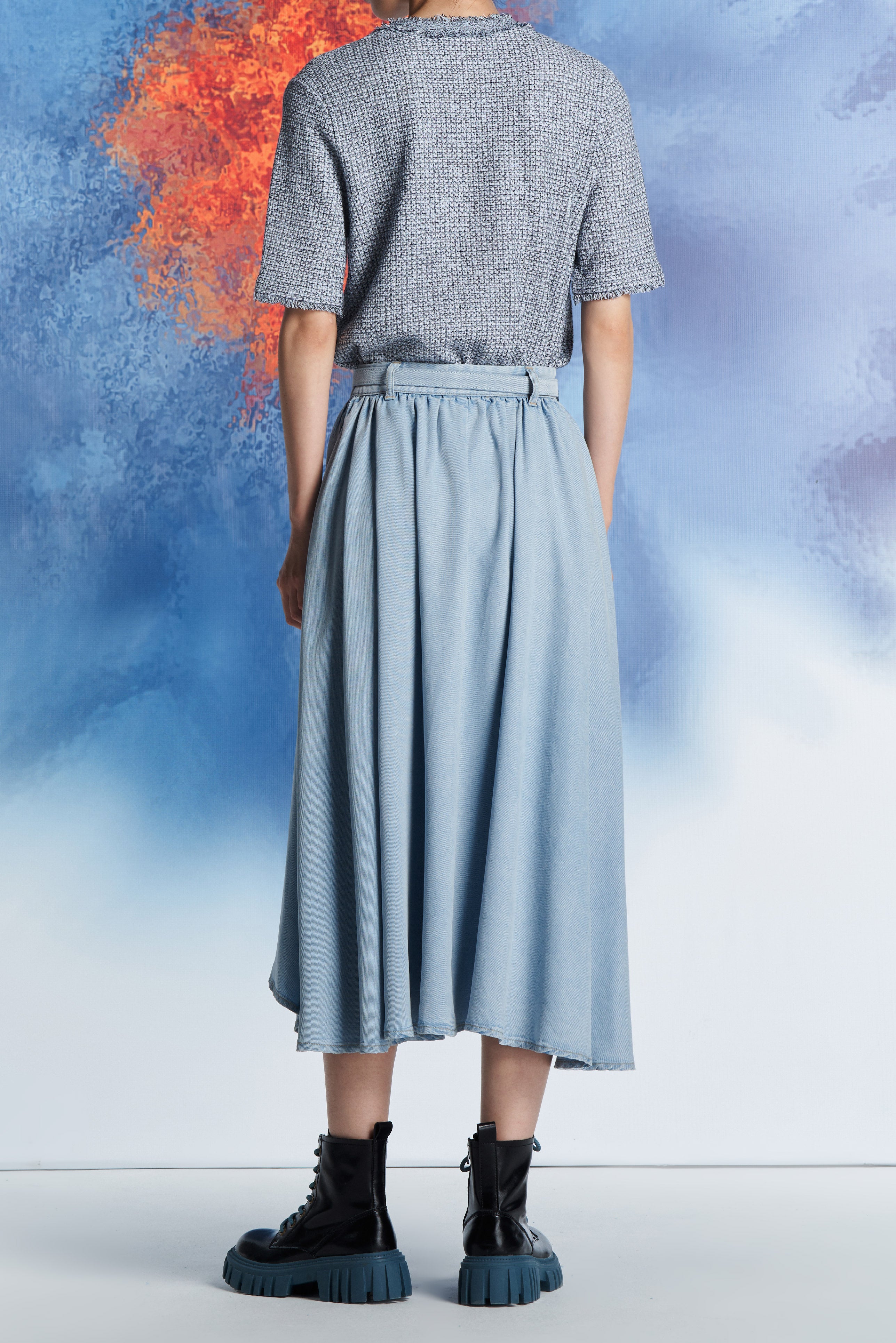 Laurèl Flared Tencel Skirt