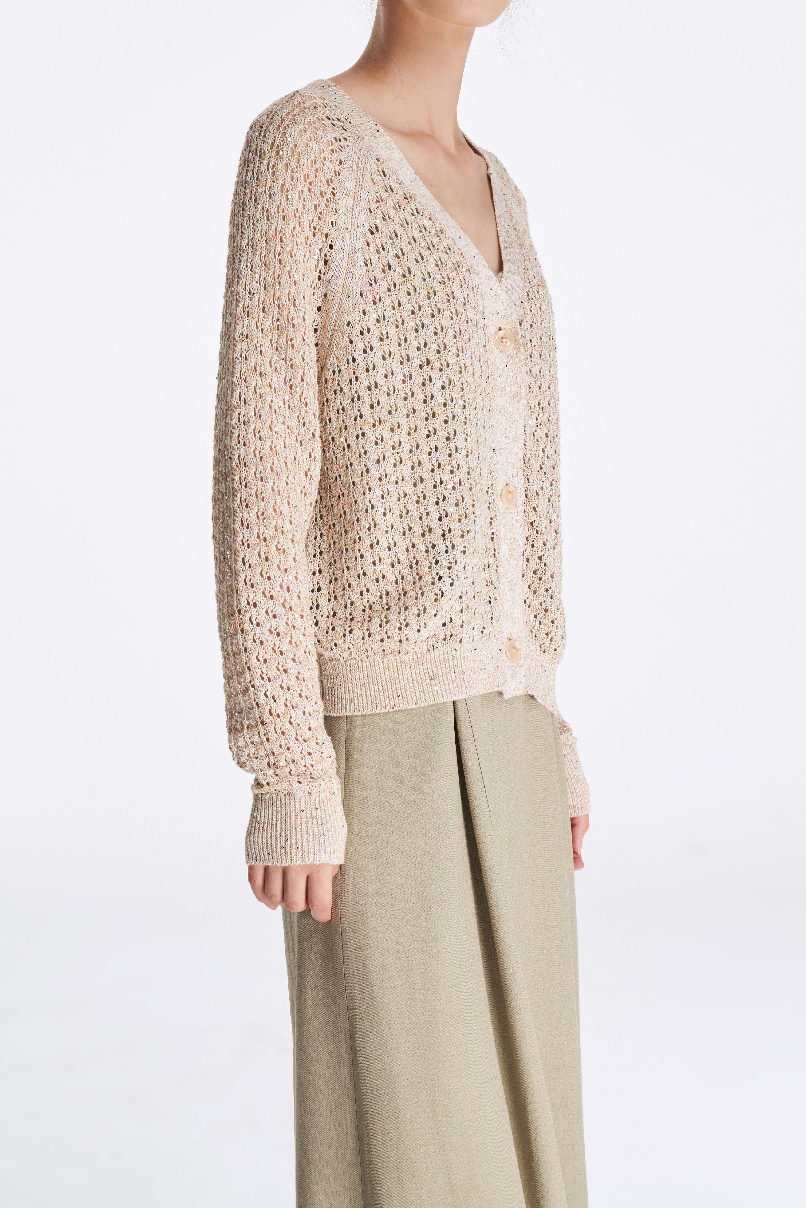 Laurèl Sequined Knit Cardigan