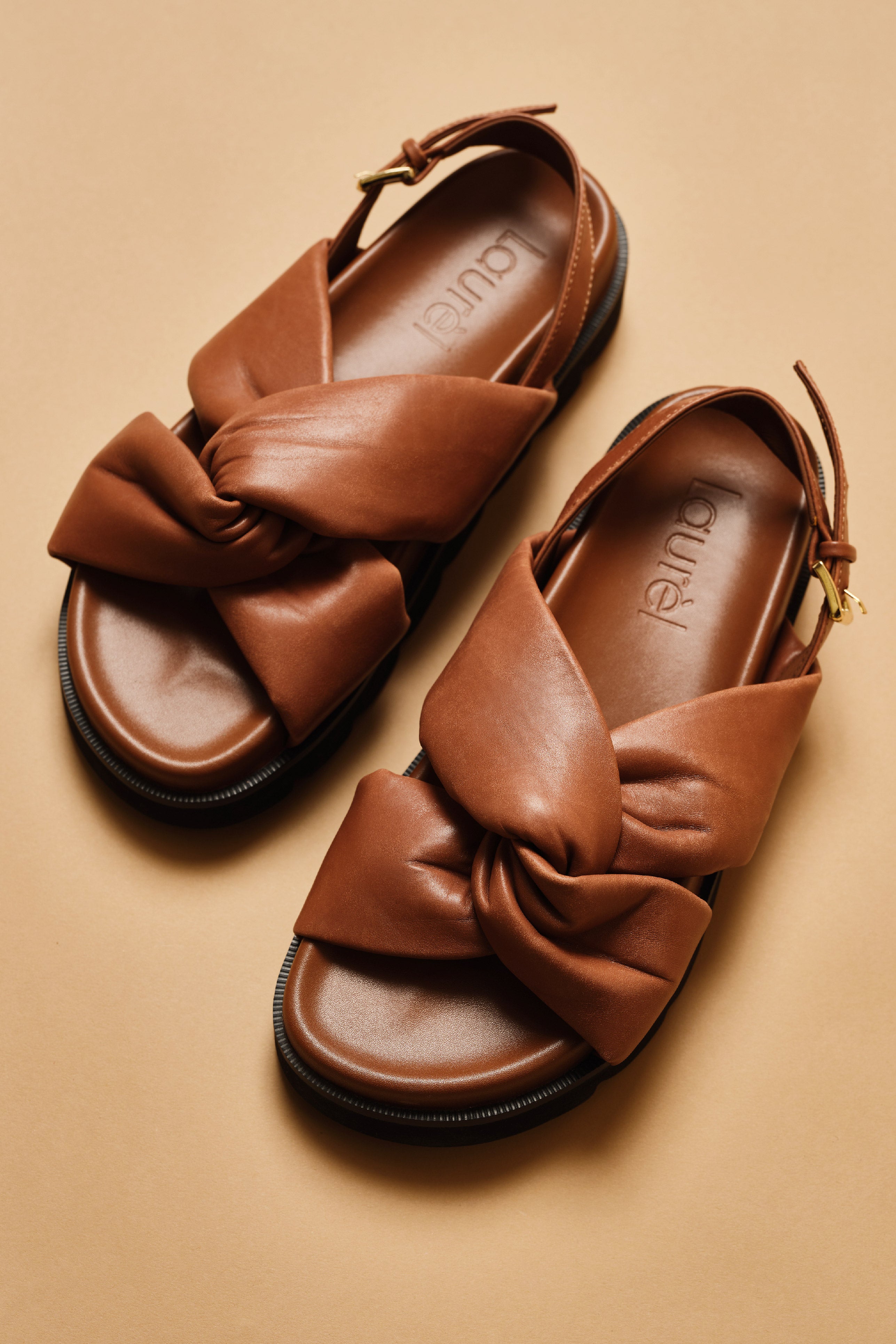 Laurèl Brown Knot Sandals