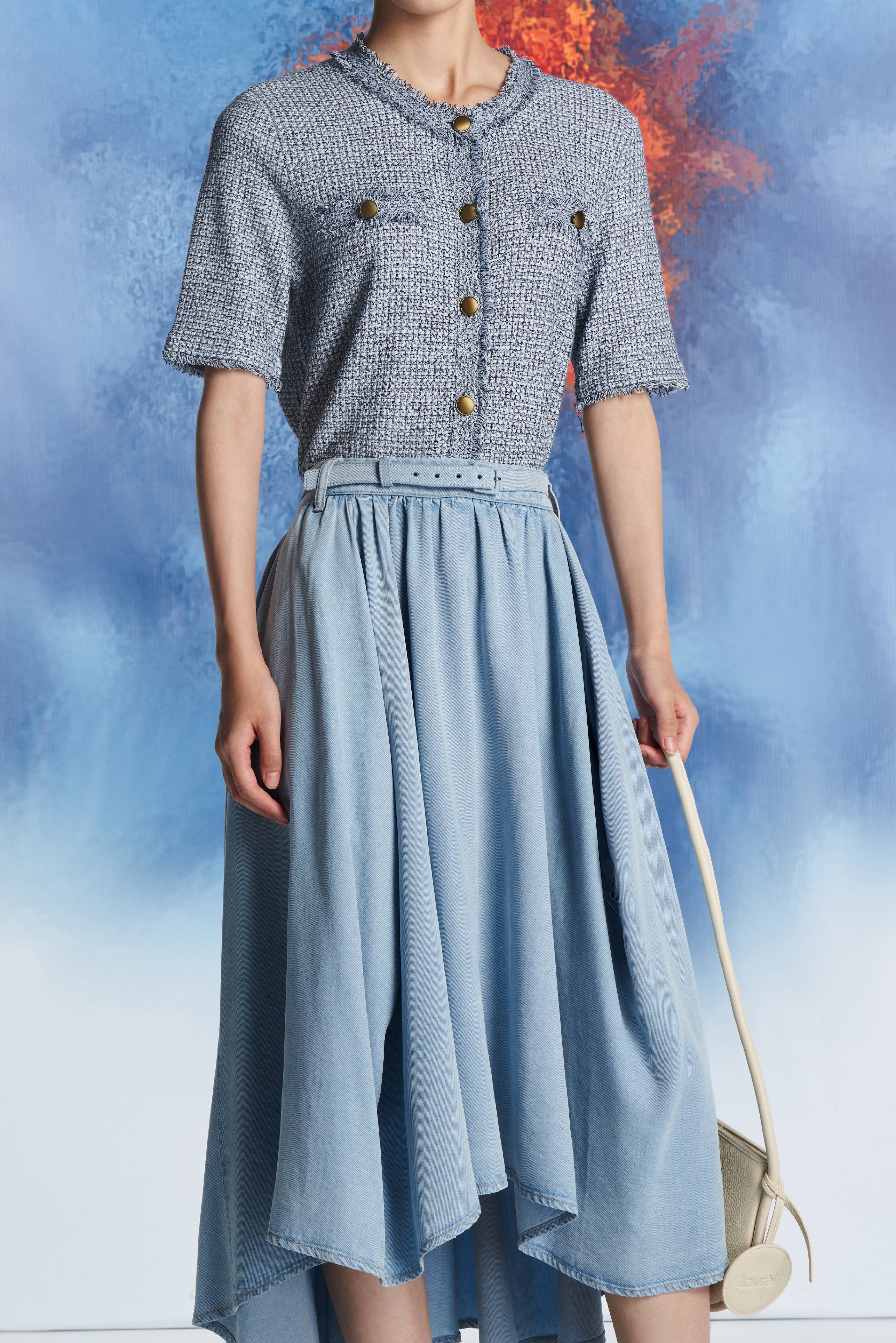 Laurèl Flared Tencel Skirt