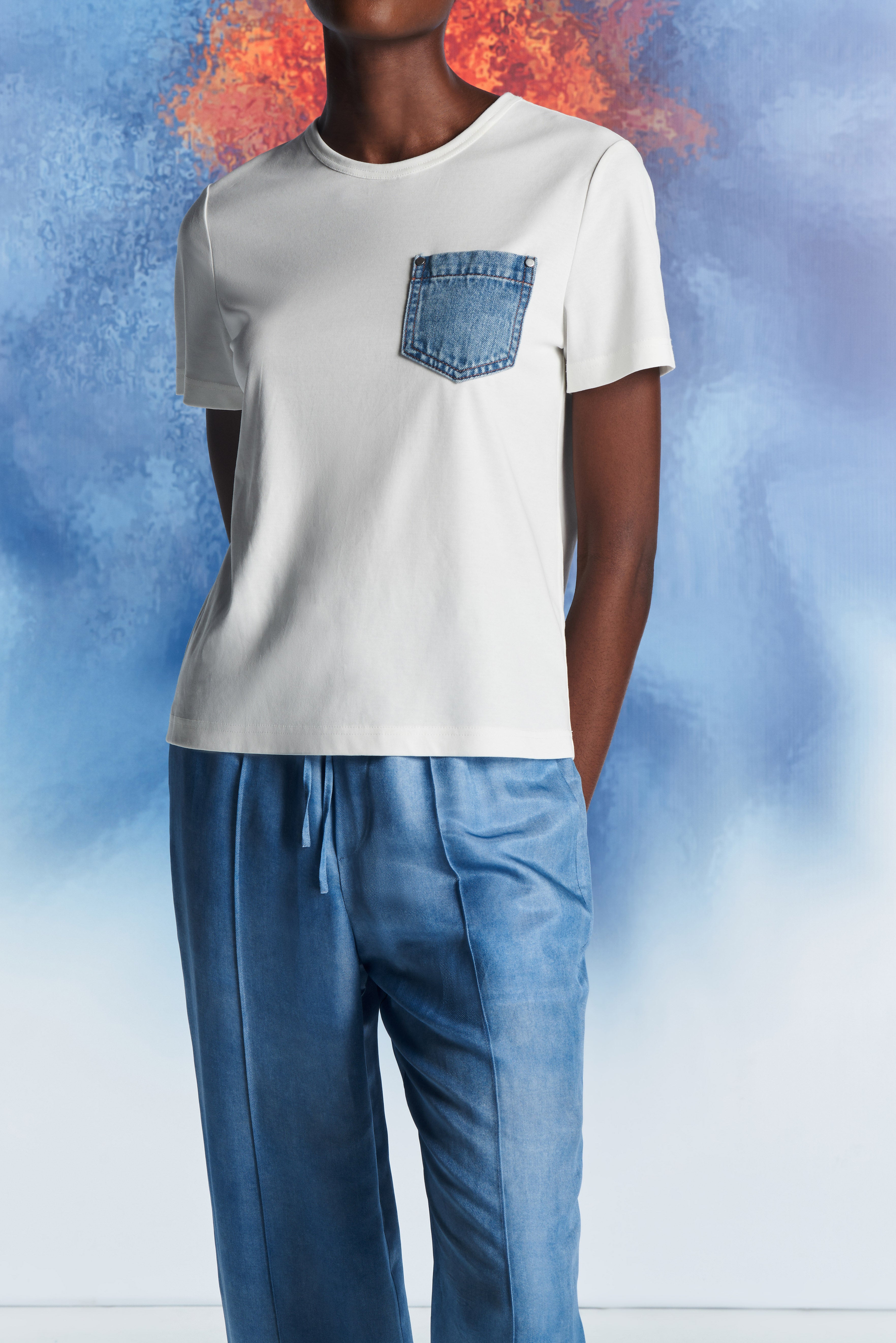 Laurèl Denim Pocket T-Shirt